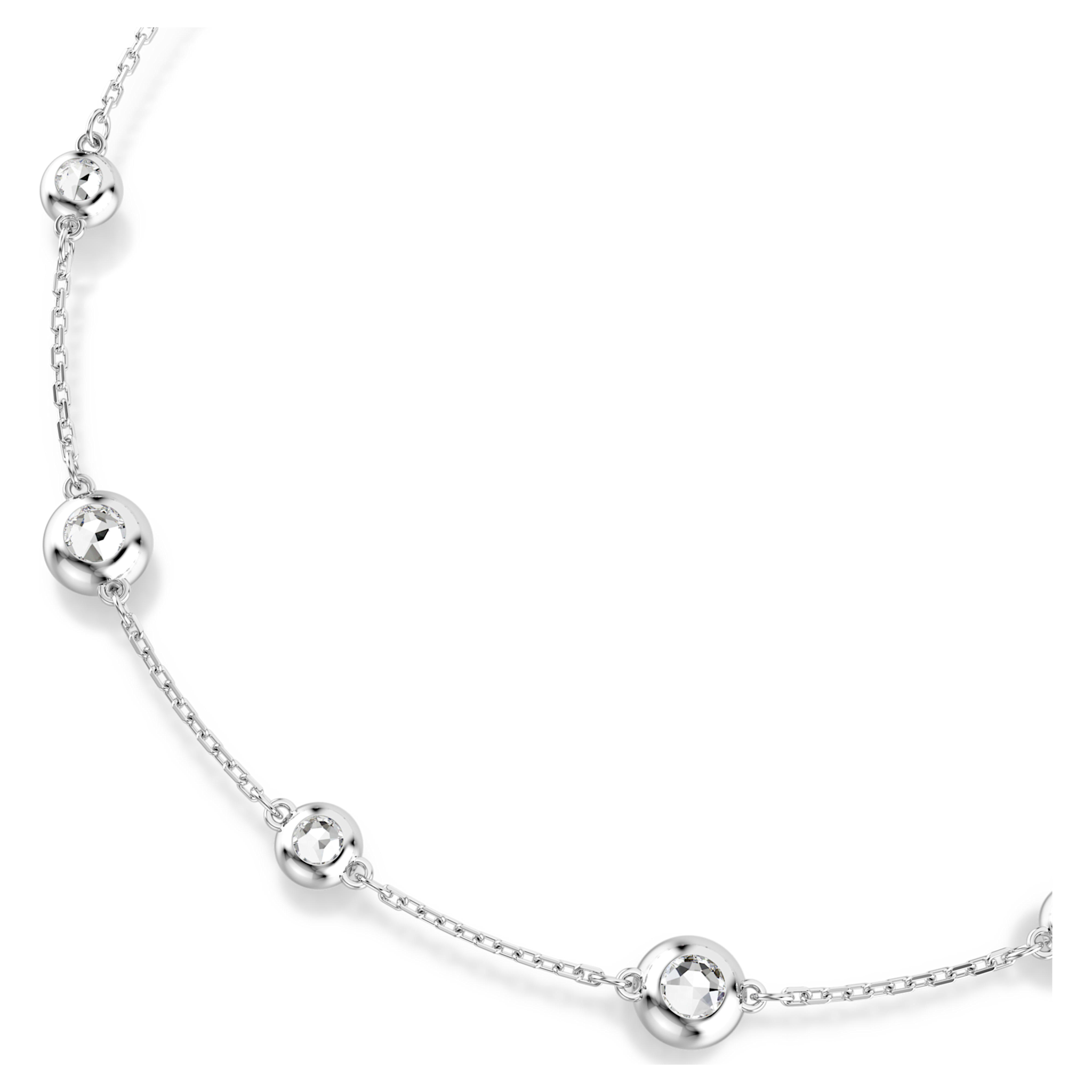 Swarovski Una Angelic ketting Ronde slijpvorm dubbelzijdige motieven Zilverkleurig/Wit 5732275