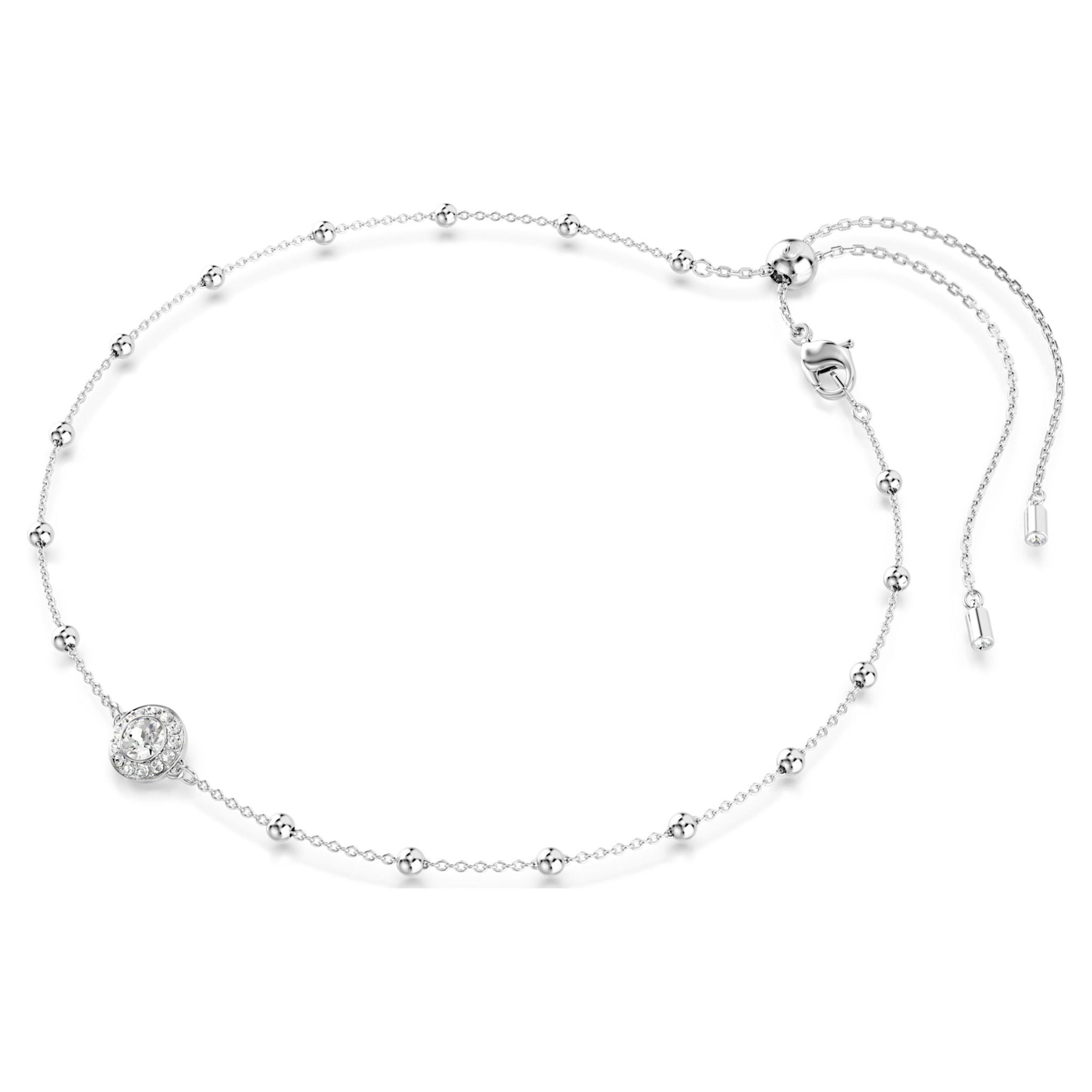 Swarovski Una Angelic ketting Ronde slijpvorm dubbelzijdige motieven Zilverkleurig/Wit 5733116