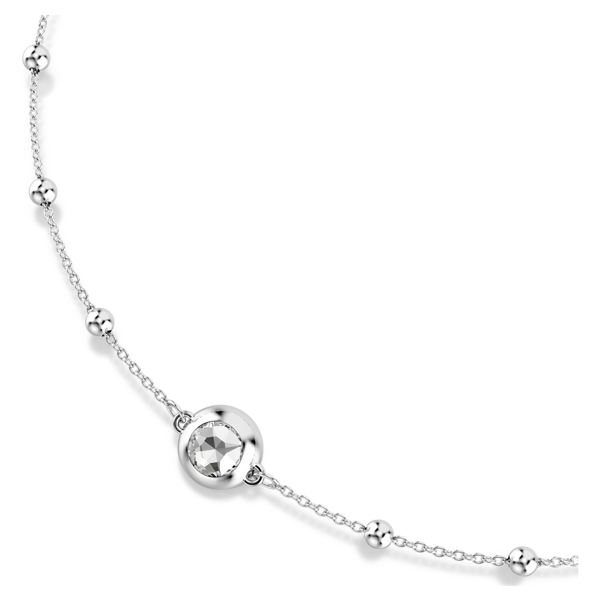 Swarovski Una Angelic ketting Ronde slijpvorm dubbelzijdige motieven Zilverkleurig/Wit 5733116