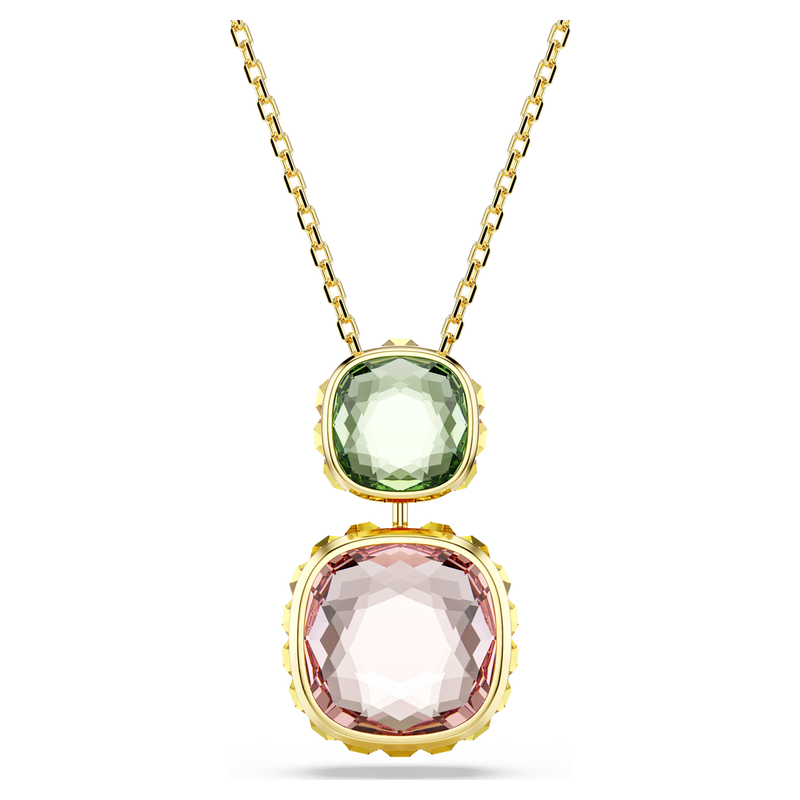 Swarovski Chroma ketting met hanger Cushion slijpvorm  Goudkleurig/Mix 5692496