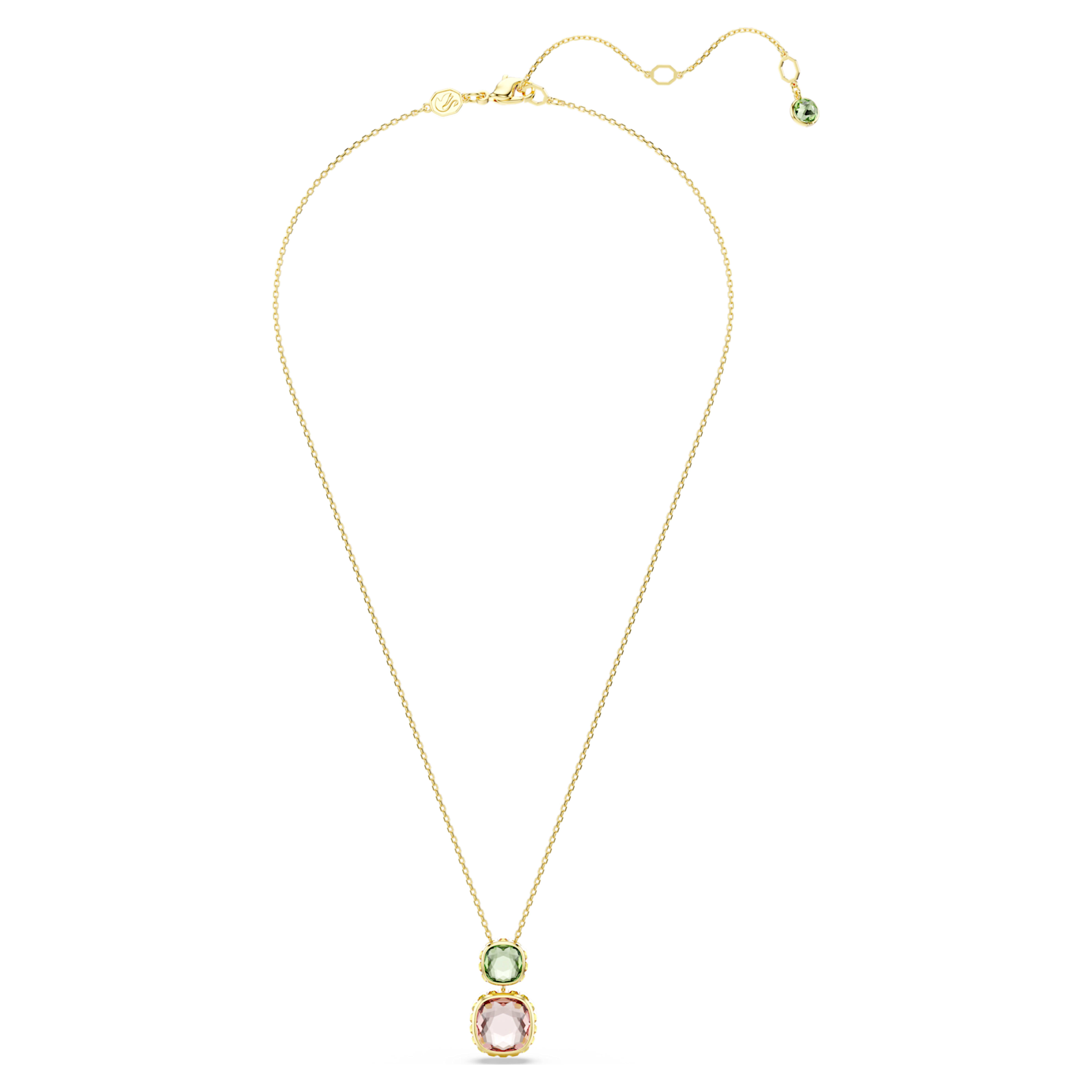 Swarovski Chroma ketting met hanger Cushion slijpvorm  Goudkleurig/Mix 5692496