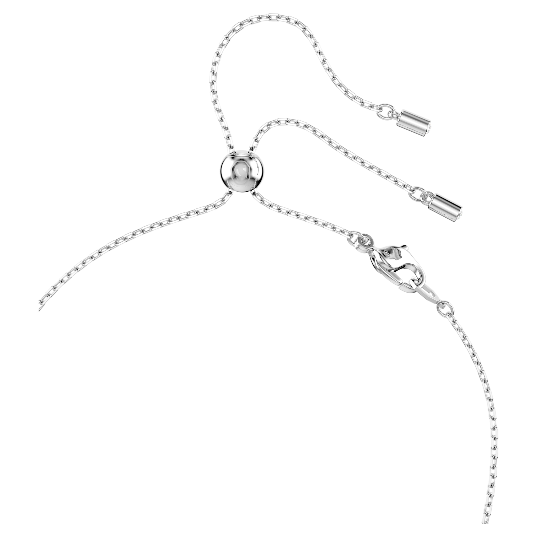 Swarovski Matrix ketting met hanger Ronde slijpvorm Crystal Pearl Zilverkleurig/Wit 5711830