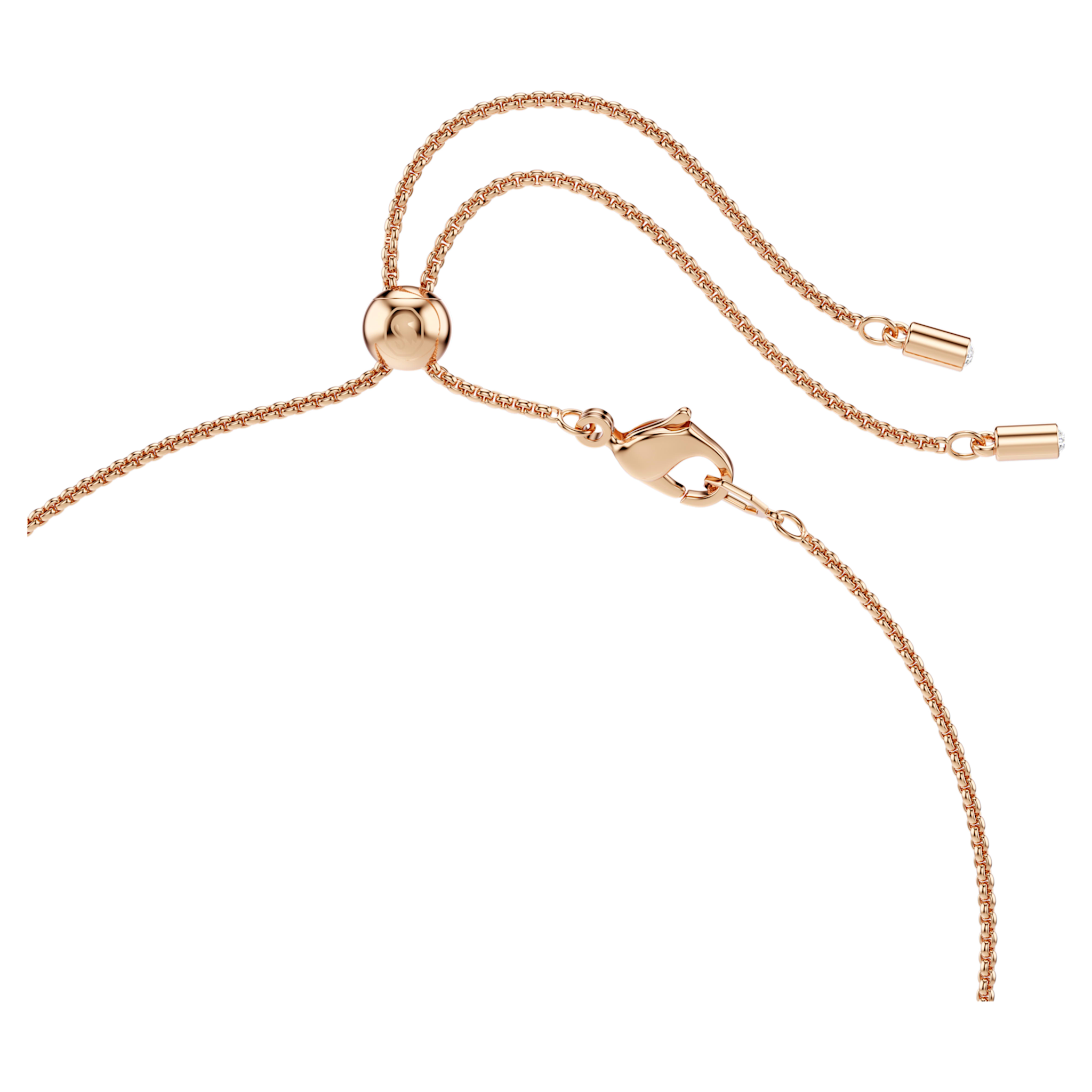 Swarovski Constella ketting met hanger Ronde slijpvorm Crystal Pearl Rosegoudkleurig/Wit 5728589