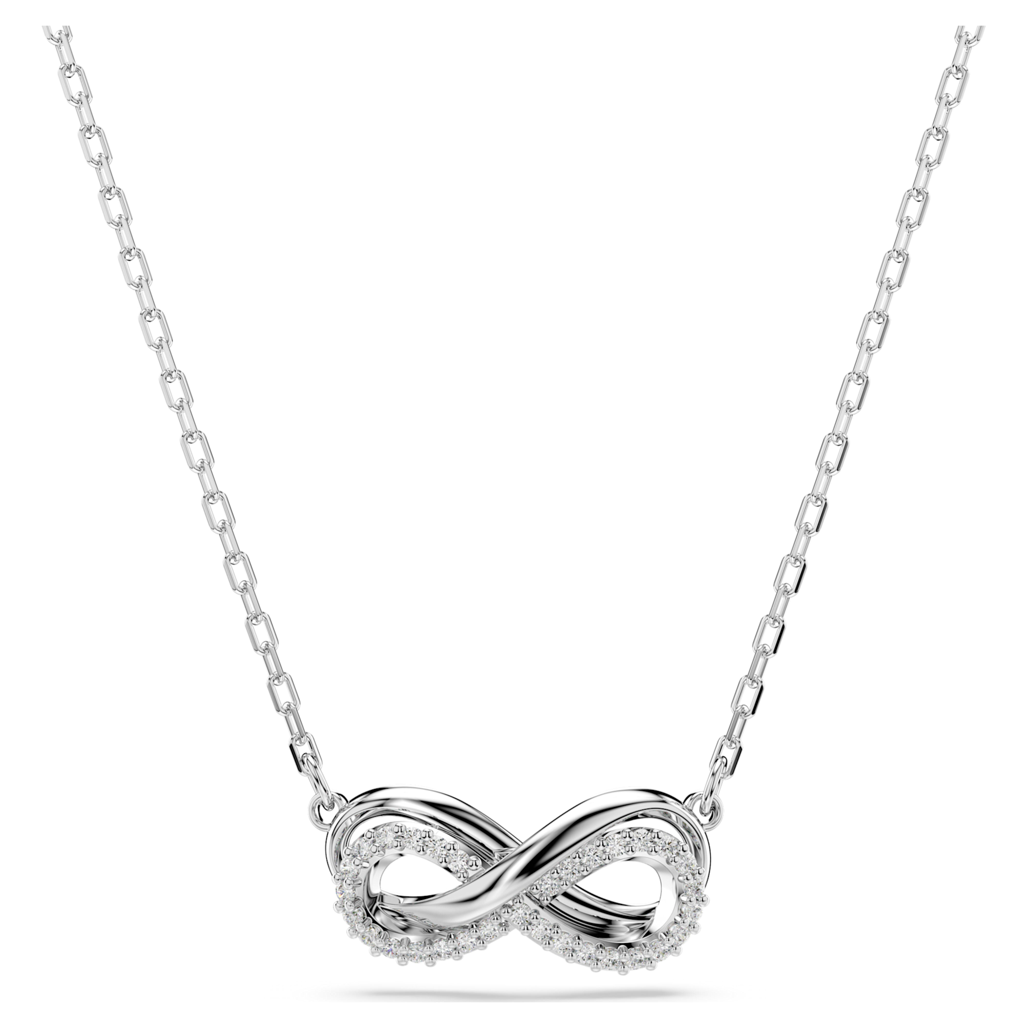 Swarovski Hyperbola ketting met hanger Infinity Zilverkleurig/Wit (38 - 45 cm) 5687265
