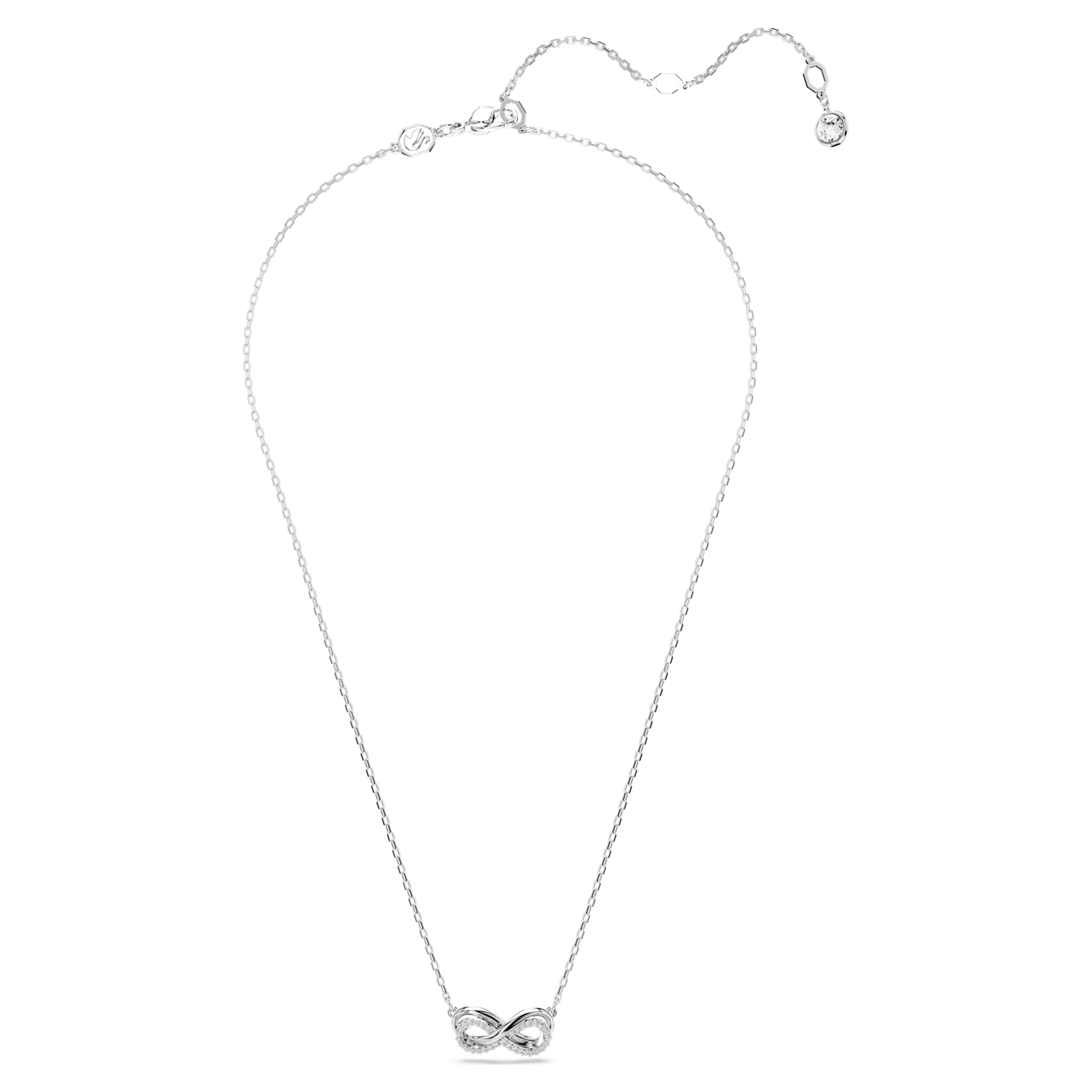 Swarovski Hyperbola ketting met hanger Infinity Zilverkleurig/Wit (38 - 45 cm) 5687265