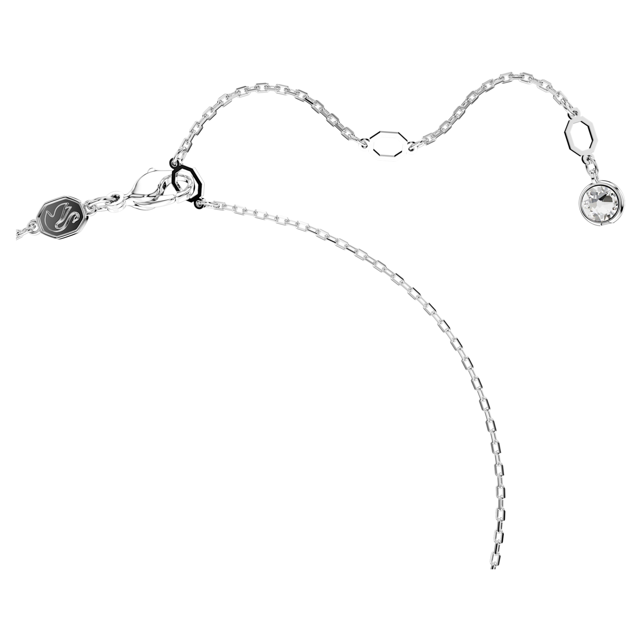 Swarovski Hyperbola ketting met hanger Infinity Zilverkleurig/Wit (38 - 45 cm) 5687265