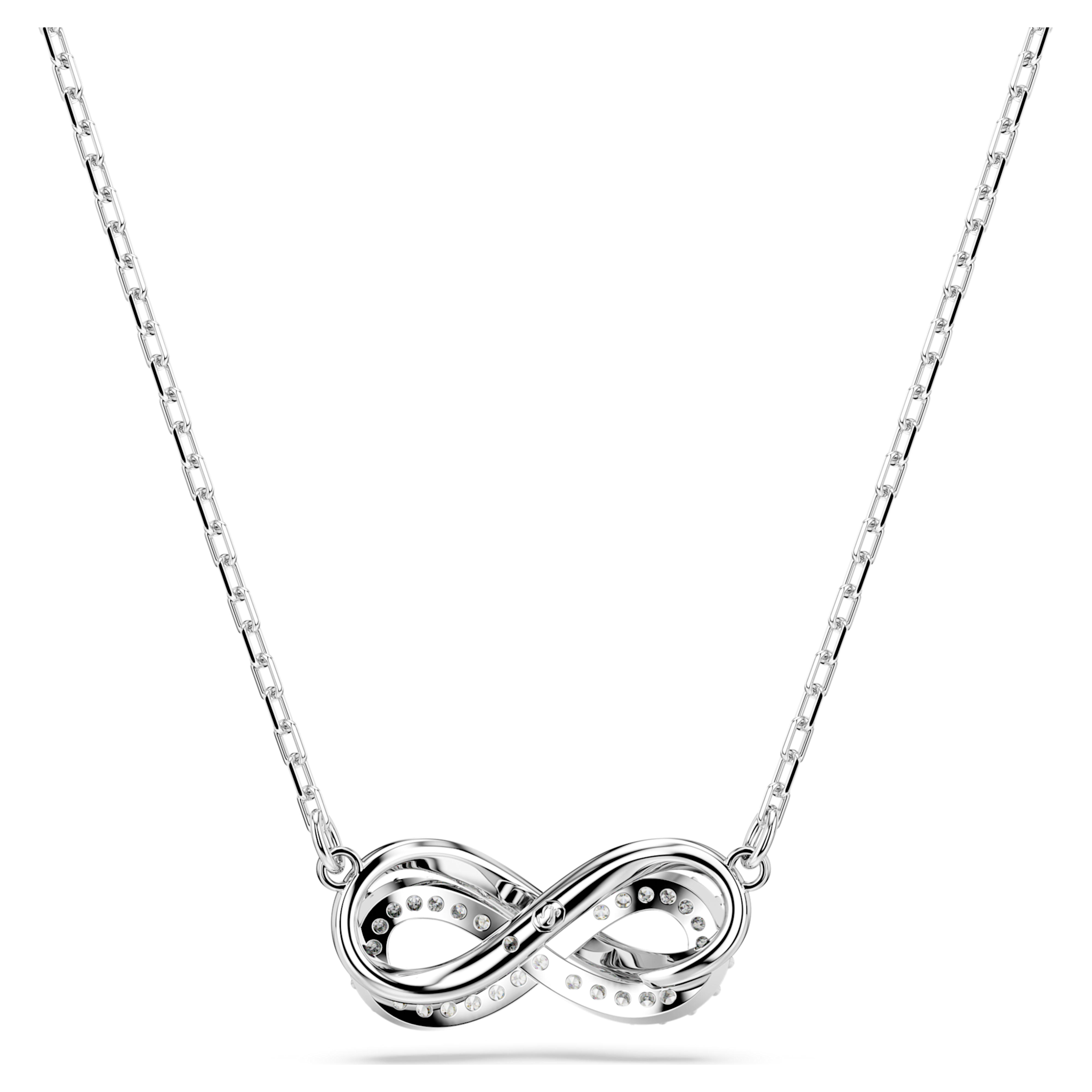 Swarovski Hyperbola ketting met hanger Infinity Zilverkleurig/Wit (38 - 45 cm) 5687265