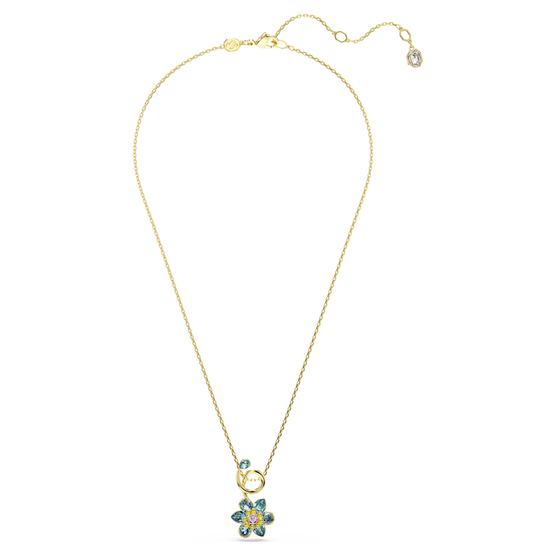 Swarovski Idyllia ketting met hanger Bloem verschillende slijpvormen Goudkleurig/Multi 5709029