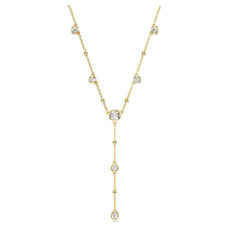 Swarovski Imber ketting Ronde slijvorm Y-collier Goudkleurig/Wit 5684510