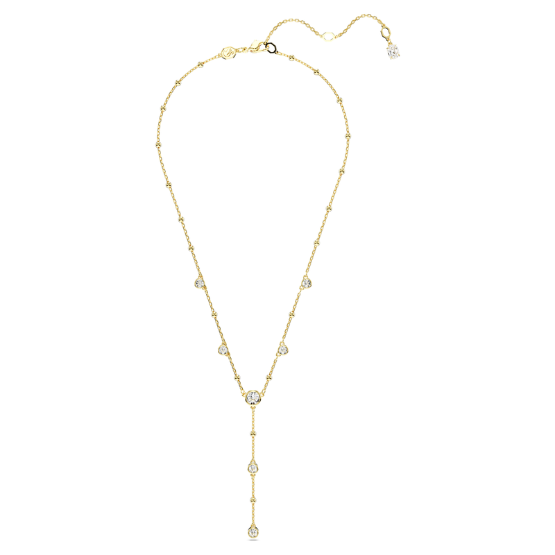Swarovski Imber ketting Ronde slijvorm Y-collier Goudkleurig/Wit 5684510