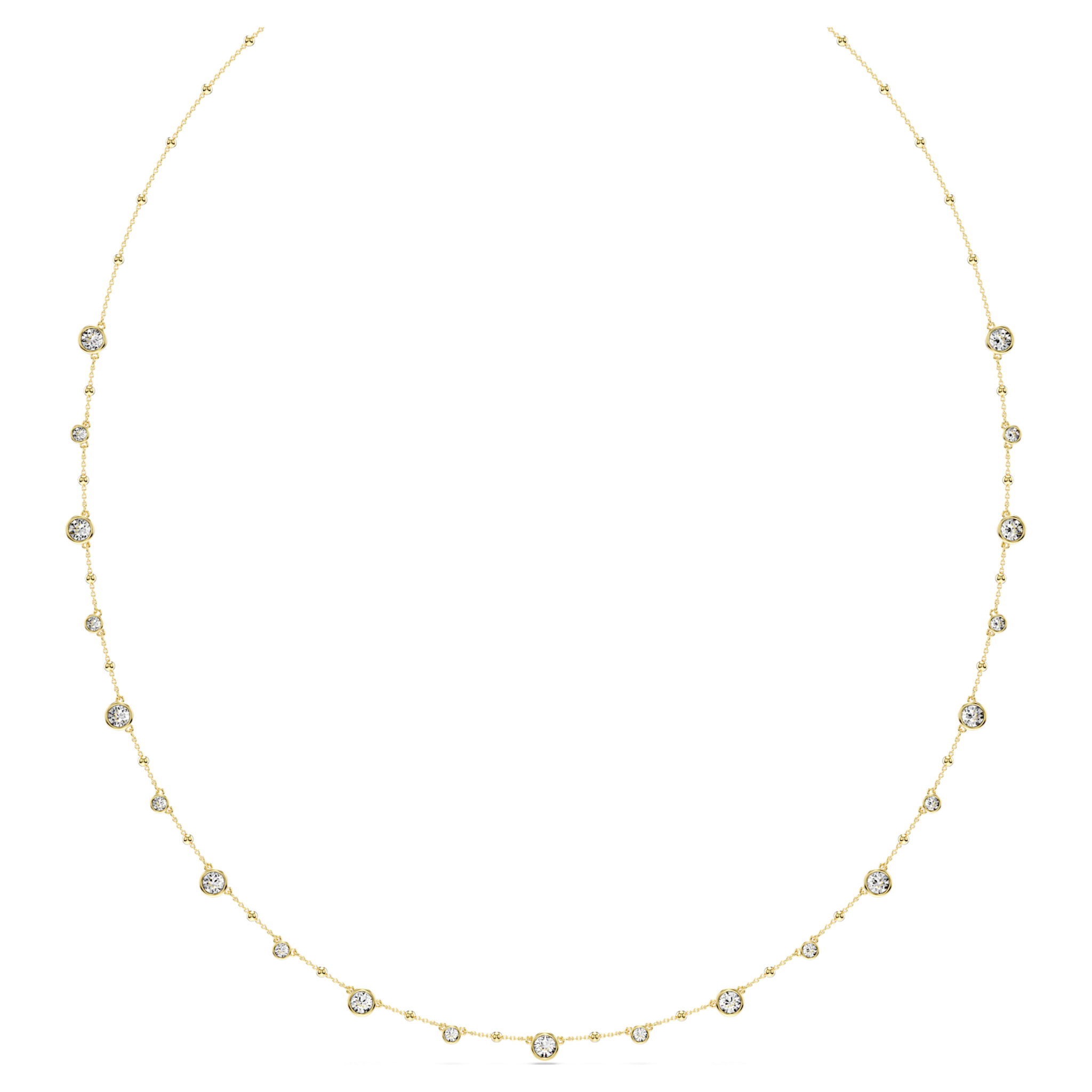 Swarovski Imber ketting Ronde slijpvorm lang Goudkleurig/Wit 5680091