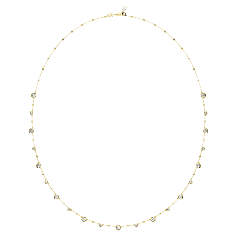 Swarovski Imber ketting Ronde slijpvorm lang Goudkleurig/Wit 5680091