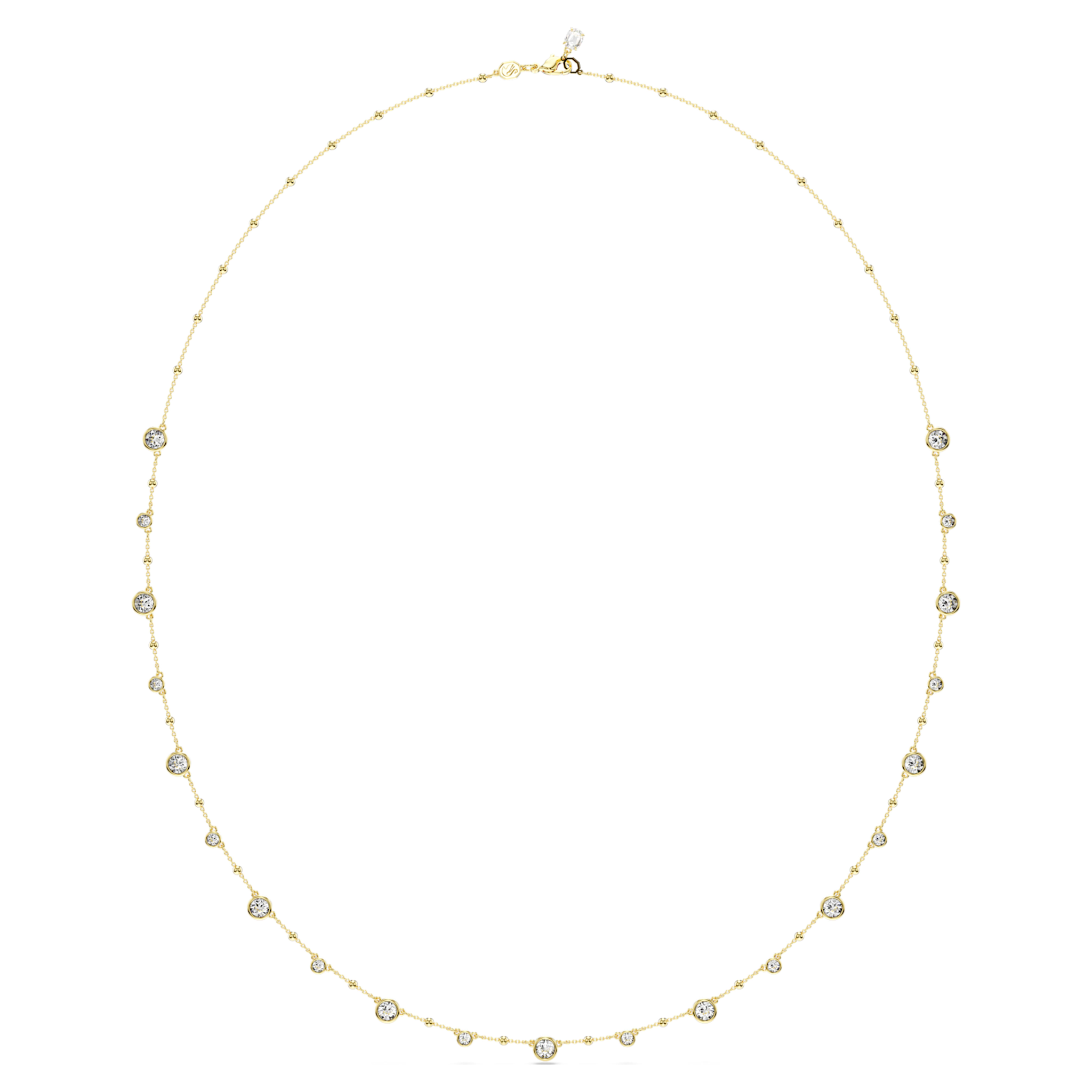 Swarovski Imber ketting Ronde slijpvorm lang Goudkleurig/Wit 5680091