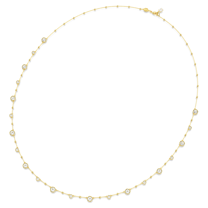 Swarovski Imber ketting Ronde slijpvorm lang Goudkleurig/Wit 5680091