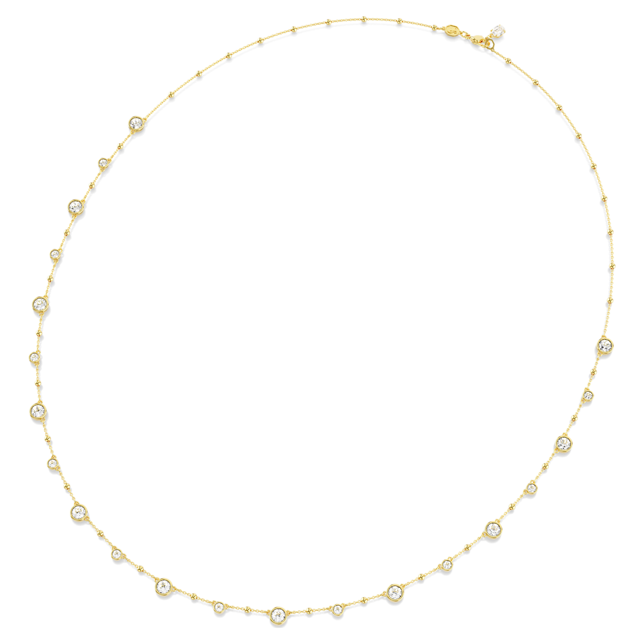 Swarovski Imber ketting Ronde slijpvorm lang Goudkleurig/Wit 5680091