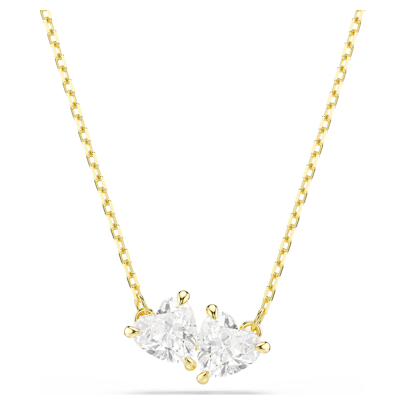 Swarovski Mesmera ketting met hanger Attract hartvorm  Goudkleurig/Wit 5733475