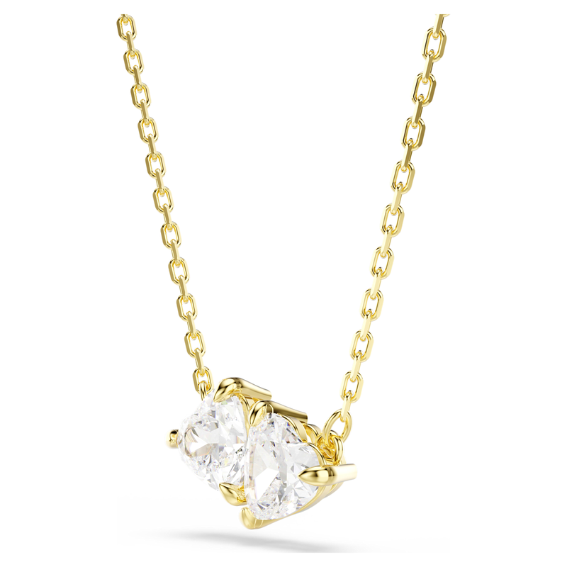 Swarovski Mesmera ketting met hanger Attract hartvorm  Goudkleurig/Wit 5733475