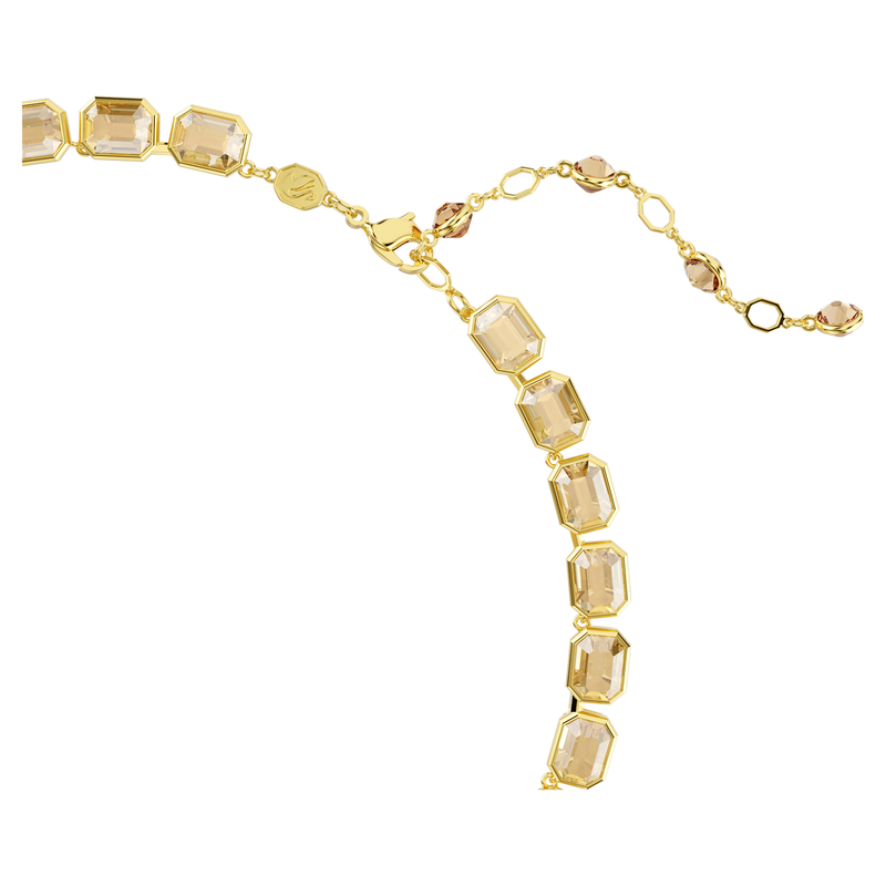 Swarovski Millenia ketting Tennis Octagon slijpvorm Goudkleurig/Bruin 5718674