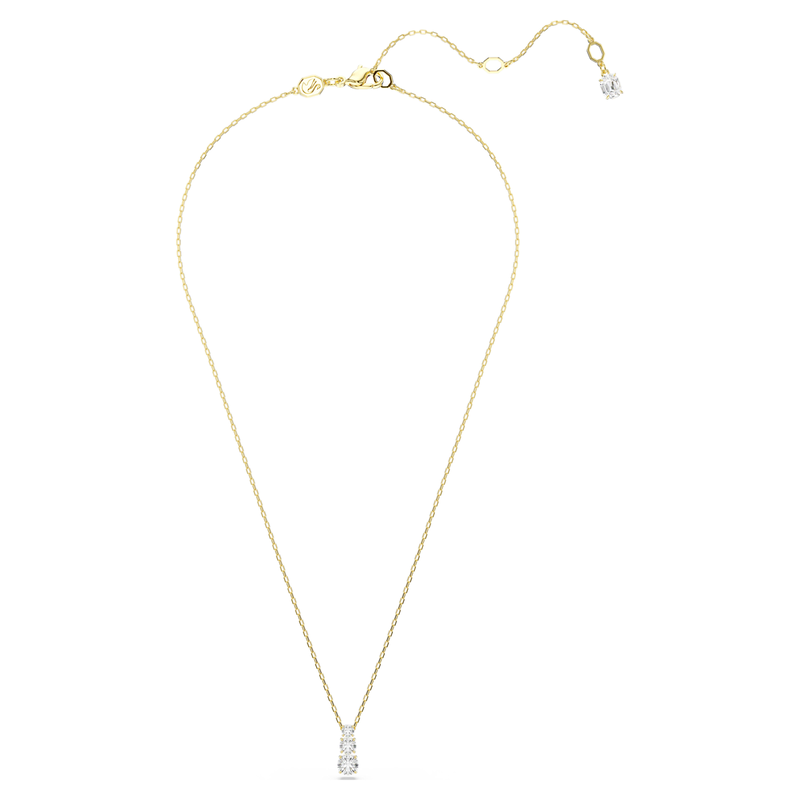Swarovski Stilla ketting met hanger Attract ronde slijpvorm Goudkleurig/Wit 5723298