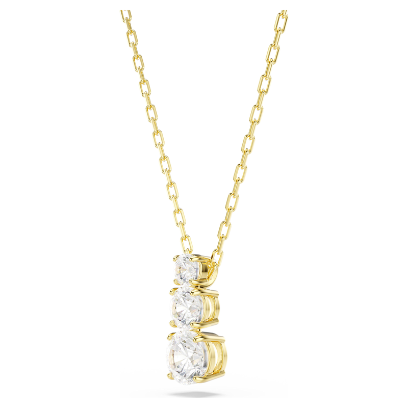 Swarovski Stilla ketting met hanger Attract ronde slijpvorm Goudkleurig/Wit 5723298