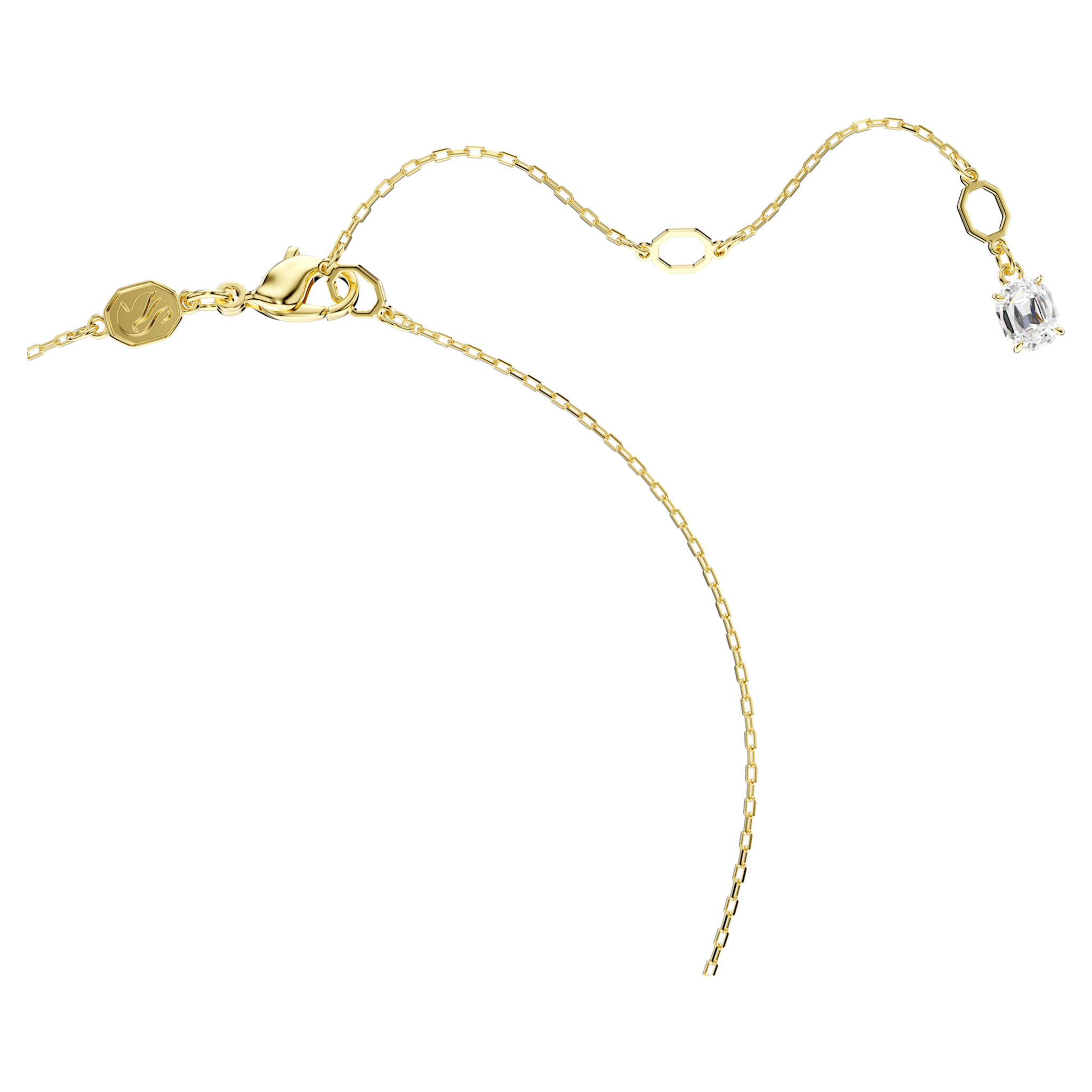Swarovski Stilla ketting met hanger Attract ronde slijpvorm Goudkleurig/Wit 5723298