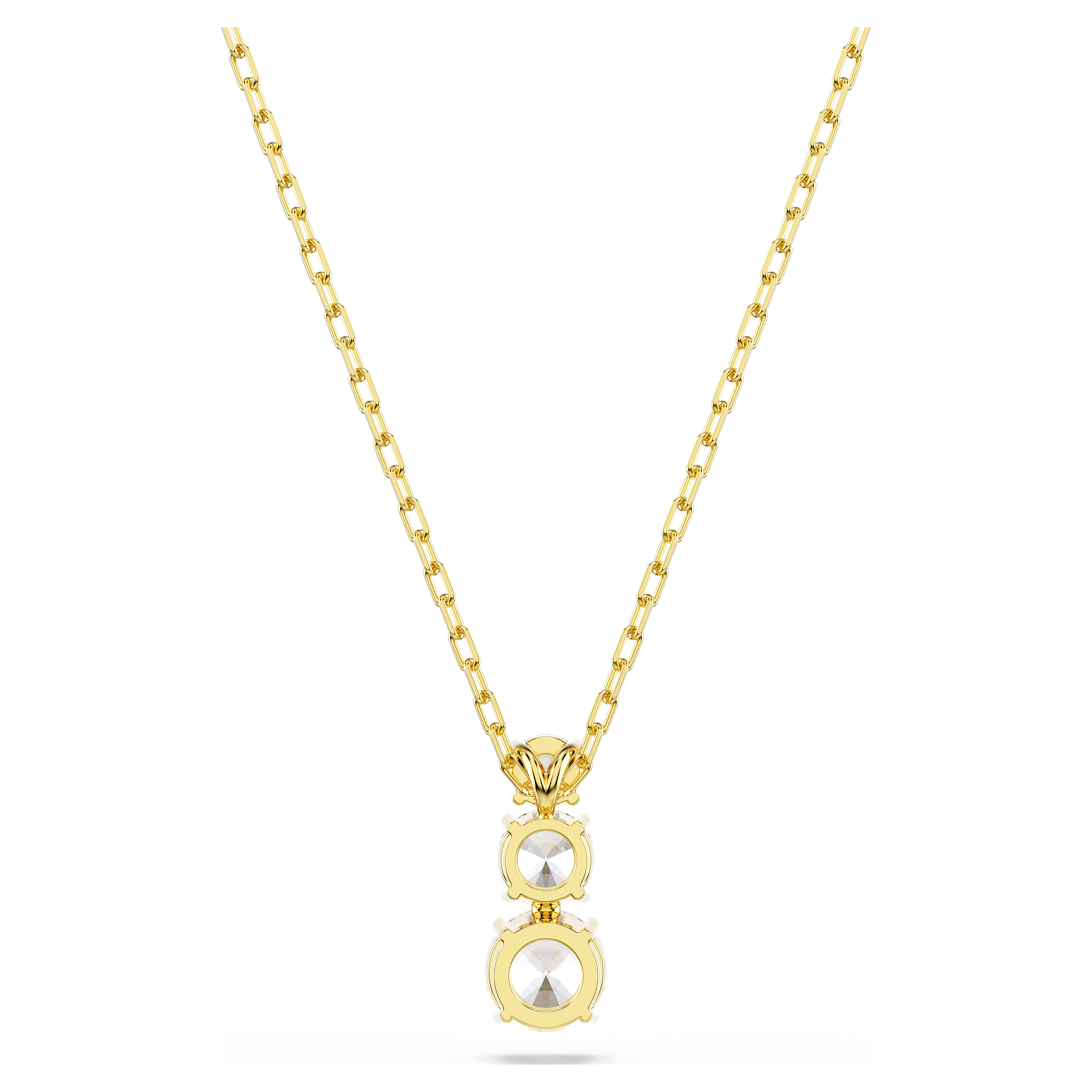 Swarovski Stilla ketting met hanger Attract ronde slijpvorm Goudkleurig/Wit 5723298