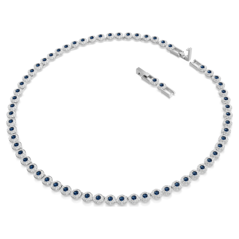 Swarovski Una Angelic ketting Tennis ronde slijpvorm Zilverkleurig/Blauw 5733402