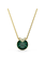 Swarovski Bella ketting met hanger V Ronde slijpvorm Goudkleurig/Groen 5735387