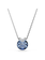 Swarovski Bella ketting met hanger V Ronde slijpvorm Zilverkleurig/Blauw 5734232