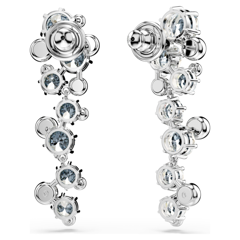 Swarovski Constella oorbellen Ronde slijpvorm Zilverkleurig/Wit 5732252