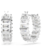 Swarovski Matrix oorbellen Baguette slijpvorm Zilverkleurig/Wit 5733397