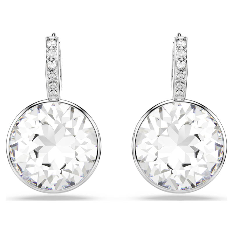 Swarovski Millenia oorbellen Ronde slijpvorm Zilverkleurig/Wit 5731149