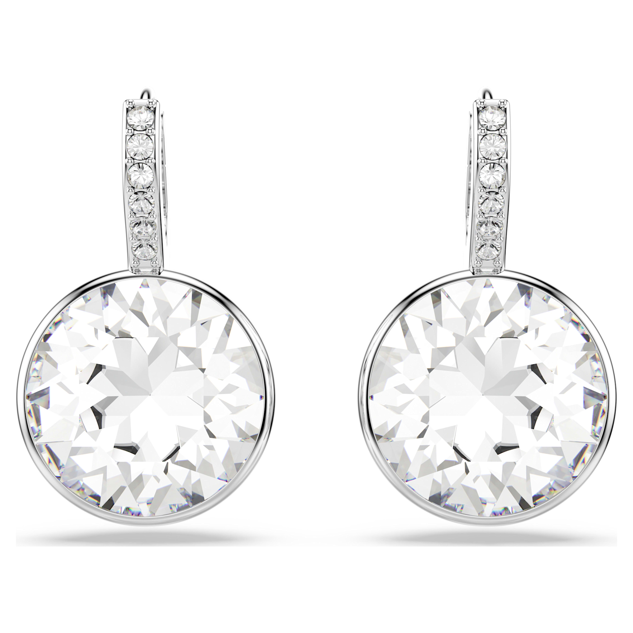 Swarovski Millenia oorbellen Ronde slijpvorm Zilverkleurig/Wit 5731149