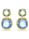 Swarovski Chroma oorbellen Cushion slijpvorm  Goudkleurig/Mix 5692492