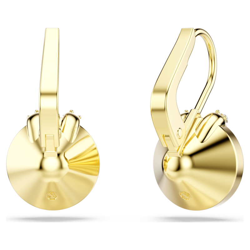 Swarovski Bella oorbellen V Ronde slijpvorm Goudkleurig/Groen 5735389