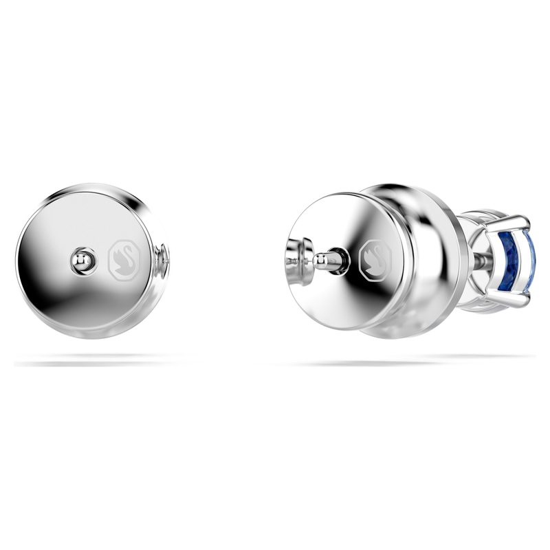 Swarovski Stilla oorbellen Attract ronde slijpvorm Zilverkleurig/Blauw 5734250