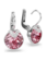 Swarovski Bella oorbellen V Ronde slijpvorm Zilverkleurig/Roze 5734235