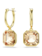 Swarovski Millenia oorbellen Square Cut Goudkleurig/Bruin 5731148