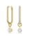 Swarovski Constella oorbellen Ronde slijpvorm Goudkleurig/Wit 5728587