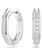 Swarovski Dextera oorbellen Achthoekige ringoorbellen Zilverkleurig/Wit 5724585