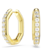 Swarovski Dextera oorbellen Achthoekige ringoorbellen Goudkleurig/Wit 5724584