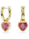 Swarovski Chroma oorbellen Hartvorm Goudkleurig/Rood 5684760