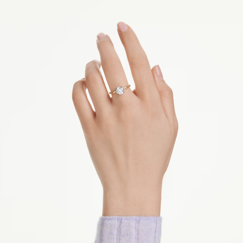 Swarovski Stilla ring Attract Cocktailring Goudkleurig/Wit