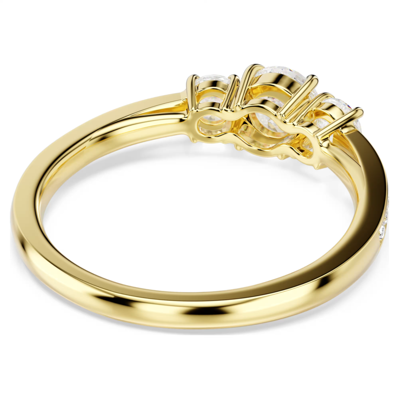 Swarovski Stilla ring Attract ronde slijpvorm Goudkleurig/Wit