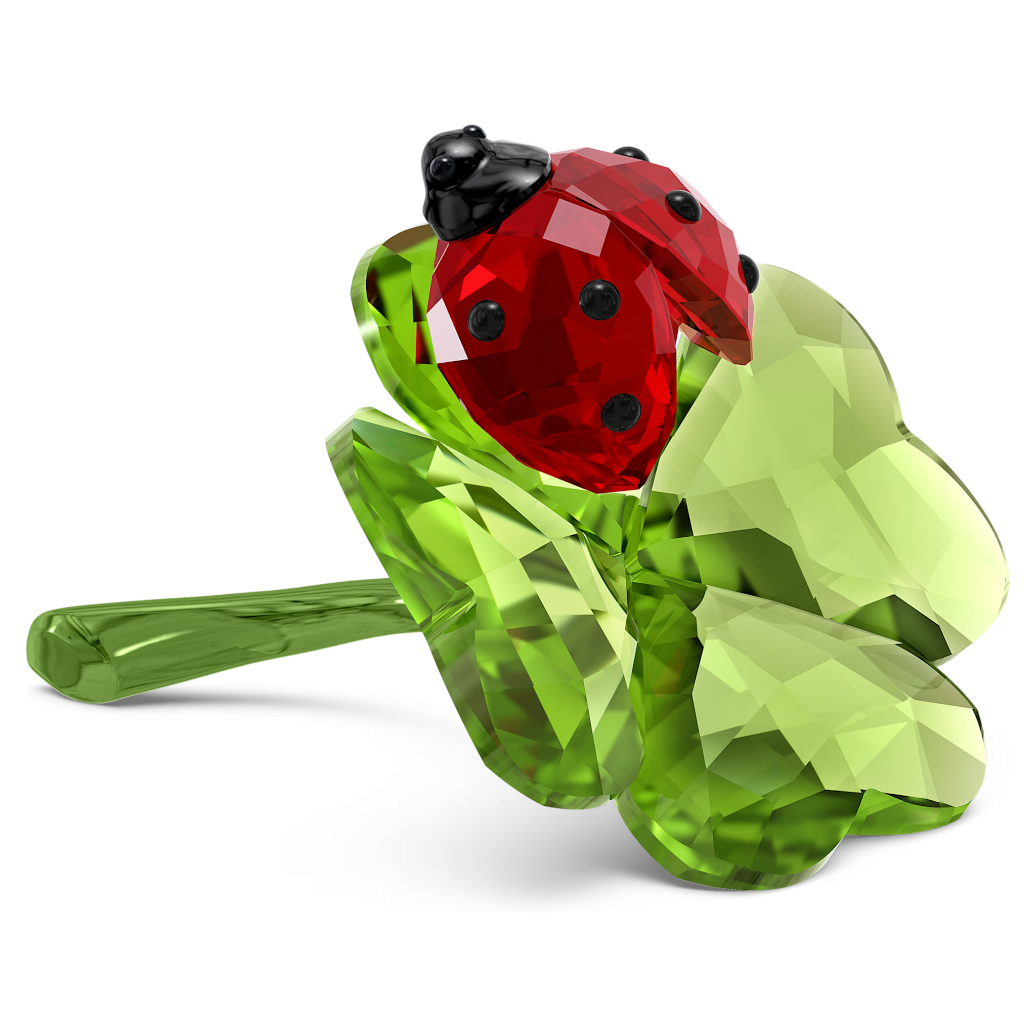 Swarovski Idyllia kristallen beeldje Lieveheersbeestje en klavertje vier Rood/Groen 5666852