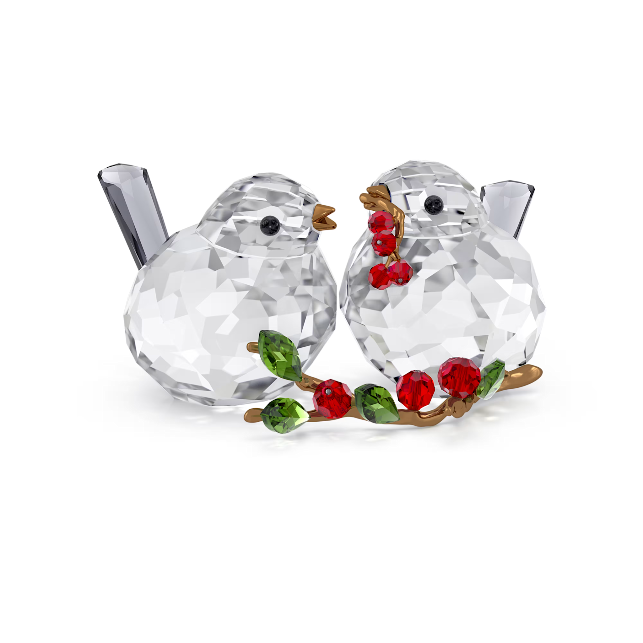 Swarovski Idyllia kristallen beeldje Vogelpaar en bessen Wit/Rood 5701371