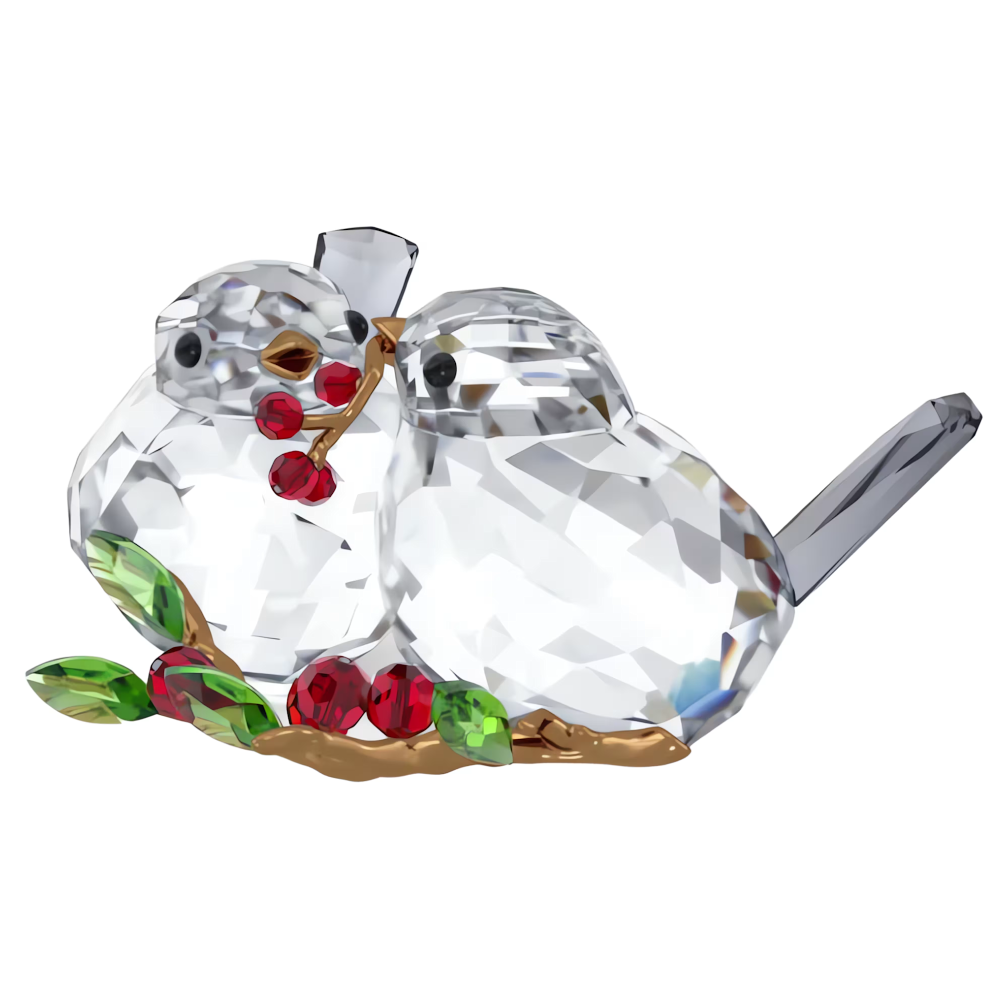 Swarovski Idyllia kristallen beeldje Vogelpaar en bessen Wit/Rood 5701371