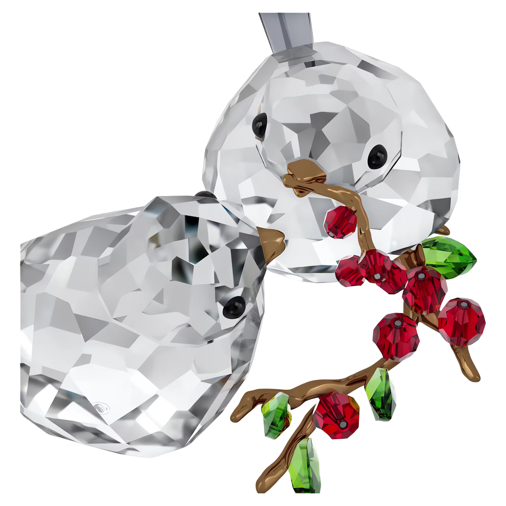 Swarovski Idyllia kristallen beeldje Vogelpaar en bessen Wit/Rood 5701371