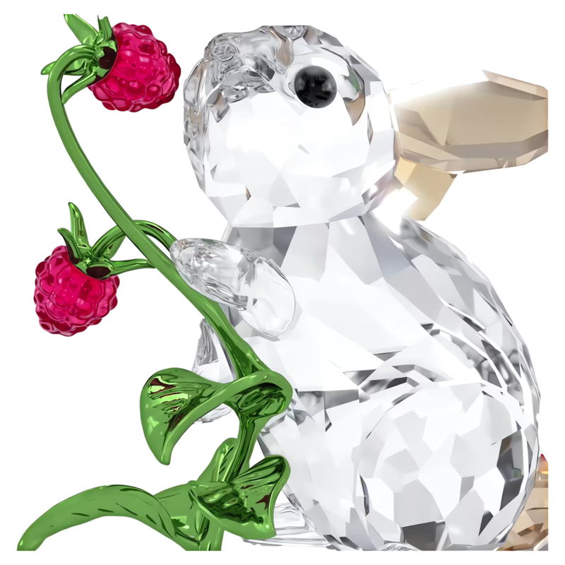 Swarovski Idyllia kristallen beeldje Konijn en Frambozen Wit/Rood 5702437