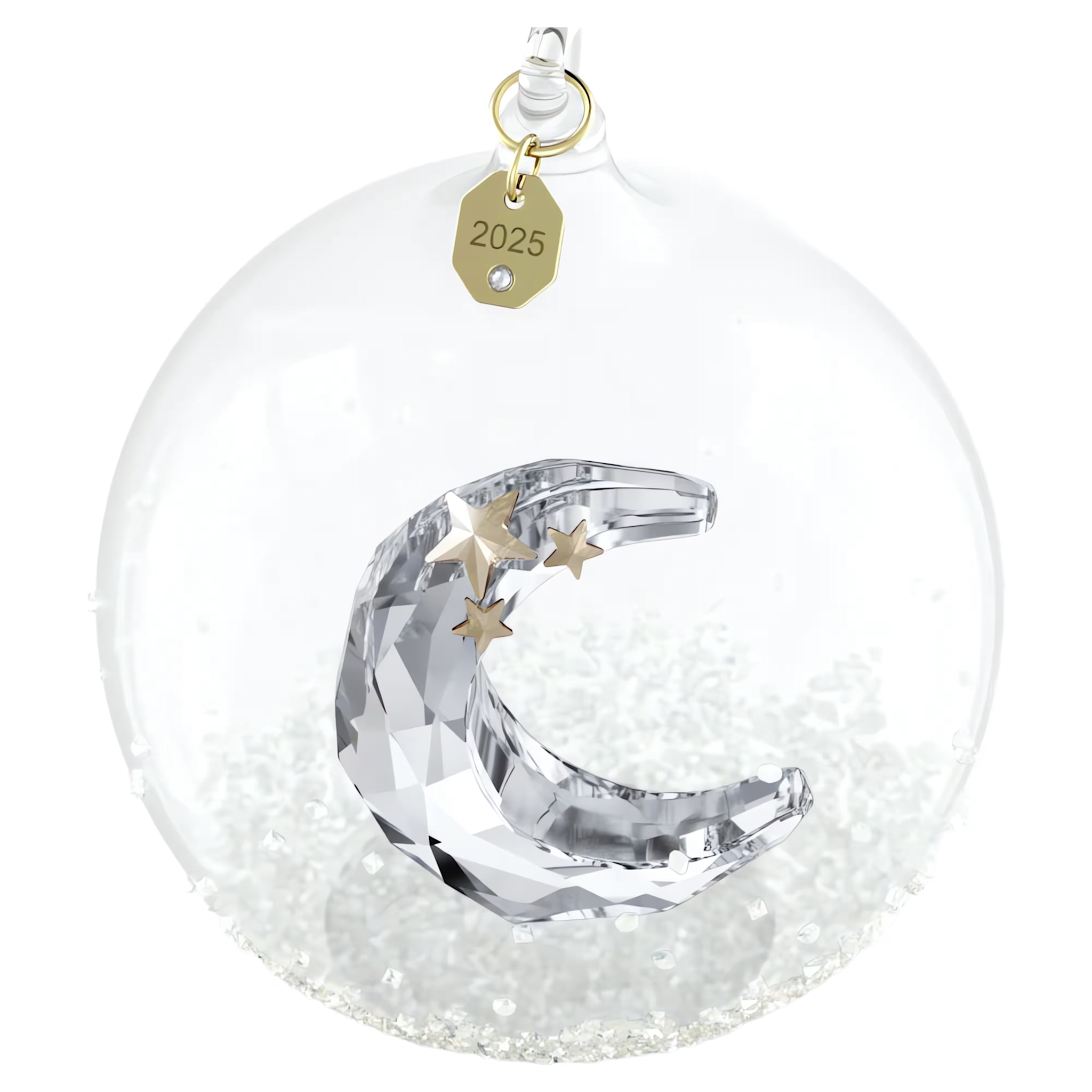 Swarovski Annual Edition kristallen ornament Ornament Kerstbal 2025 Wit/Goudkleurig 5701865